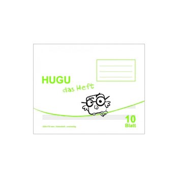 HUGU Musikheft Notenheft 220 x 175 mm 2-seitig 10 Blatt