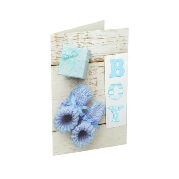 SPIRIT Card 3D Grusskarte "Baby Boy"