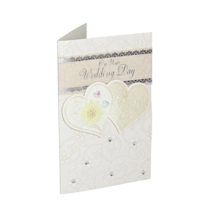 SPIRIT Card 3D pohľadnica / blahoželanie - "Wedding Day Hearts"