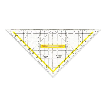 ARISTO TZ-Dreieck 22,5 cm mit Griff, Facette an Hypotenuse, Tuschenoppen (AR1650/3)