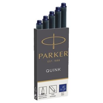 PARKER Großraum-Tintenpatronen QUINK blau 5er
