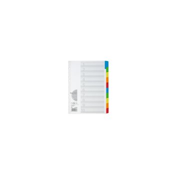 PAGNA Karton-Register, DIN A4, 10-teilig, 5-farbig