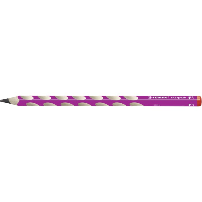 Ergonomischer Dreikant-Bleistift für Rechtshänder - STABILO EASYgraph in pink - Einzelstift - Härtegrad B