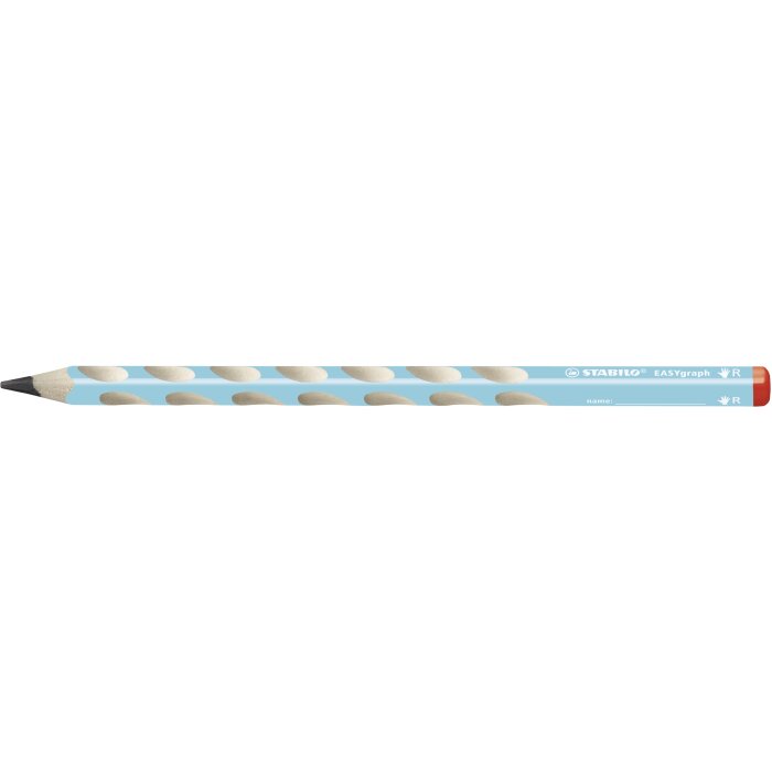 Ergonomischer Dreikant-Bleistift für Rechtshänder - STABILO EASYgraph in blau - Einzelstift - Härtegrad B