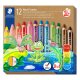 STAEDTLER 140 Noris junior - detská šesťhranná farbička - 12 rôznych farieb + strúhadlo
