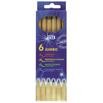 TSI Jumbo prírodné farbičky - sada 6ks