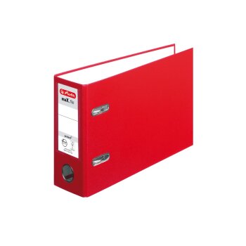herlitz Ordner maX.file protect A5 quer 80mm rot