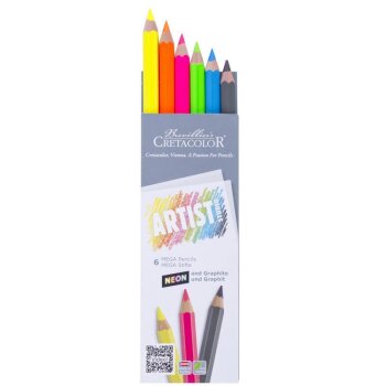 CRETACOLOR Artist Studio MEGA Neon+Graphite, 5 farieb +...