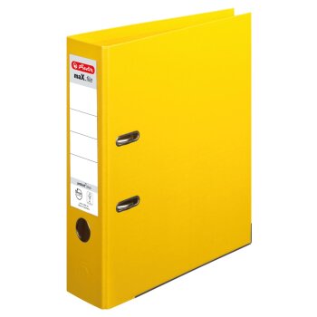 herlitz Ordner maX.file protect+ A4 80mm gelb