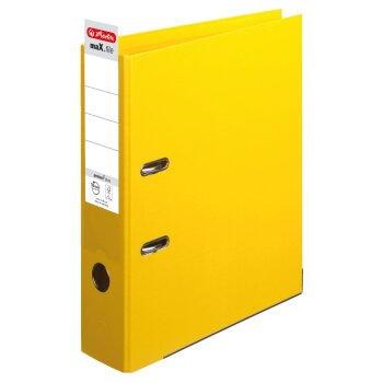 herlitz Ordner maX.file protect+ A4 80mm gelb