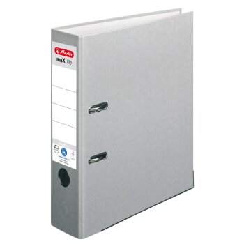 herlitz Ordner maX.file nature+ A4 80mm grau
