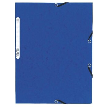 EXACOMPTA Dreiflügelmappe mit Gummizug A4 blau