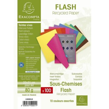 EXACOMPTA Aktendeckel FLASH 80, DIN A4, Karton, sortiert...