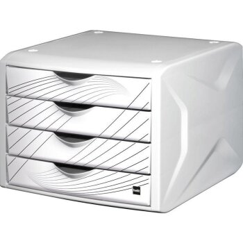 helit Schubladenbox Chameleon, 4 Schubladen, Dekor white...