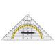 WESTCOTT Geometriedreieck, Hypotenuse: 140 mm, mit Griff