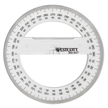 WESTCOTT uhlomer celý kruh 360 stupňov, 100 mm