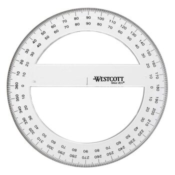 WESTCOTT uhlomer celý kruh 360 stupňov, 150 mm