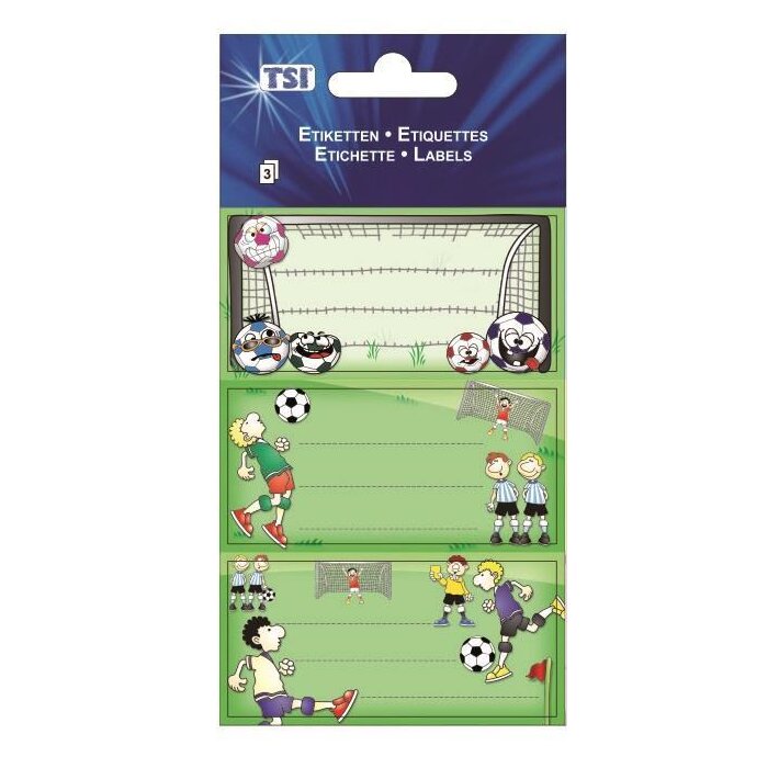TSI Schulbuchetiketten Fussball 3 x 3 Stück