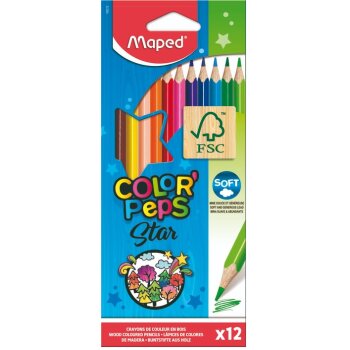 Maped trojhranné farbičky COLOR"PEPS - 12 ks...