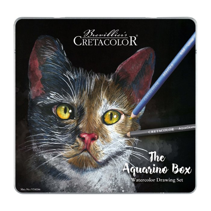 CRETACOLOR "The Aquarino Box" 24-dielna akvarelová sada - kovové puzdro