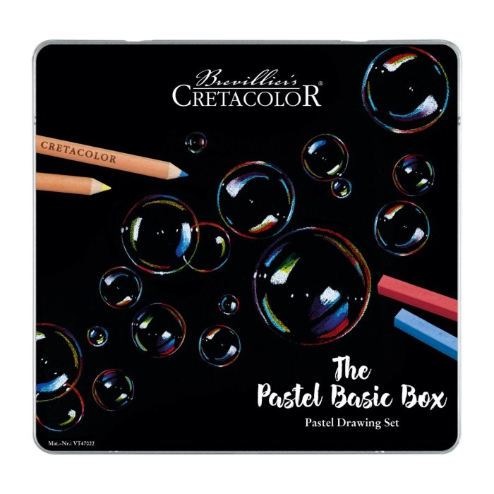 CRETACOLOR "The Pastel Basic Box" 27-dielna základná sada - kovové puzdro