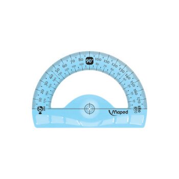 Maped uhlomer - flexibilný - polkruhový - 180° - 12 cm - modrý