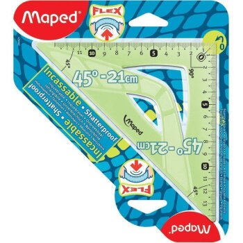 Maped ohybný trojuholník 45° 21 cm -...