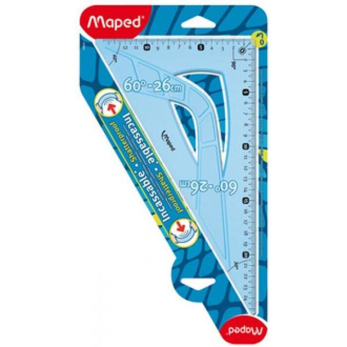 Maped flexibles Geometriedreieck 60° 21 cm - blau