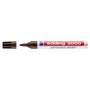 edding 3000 permanentný popisovač - tmavohnedý