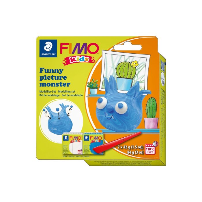 FIMO kids Modellier-Set "Funny picture monster", Blister