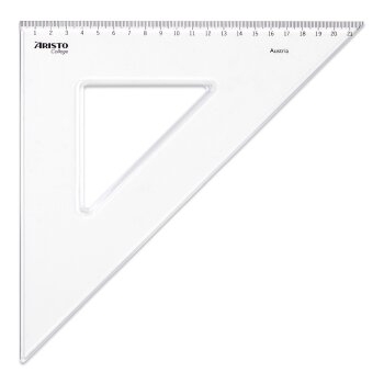 ARISTO GEO College trojuholník na rysovanie 45° prepona 30cm odvesna 21cm s fazetou (AR23430)
