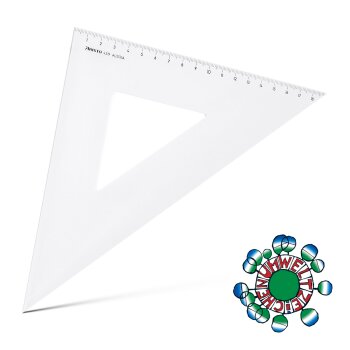 ARISTO Zeichendreieck 45° Hypothenuse 26.9cm Kathete...