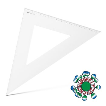 ARISTO Zeichendreieck 45° Hypothenuse 42cm Kathete...