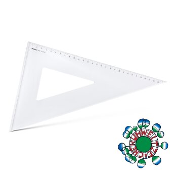 ARISTO Zeichendreieck 60° Hypothenuse 36cm mit...