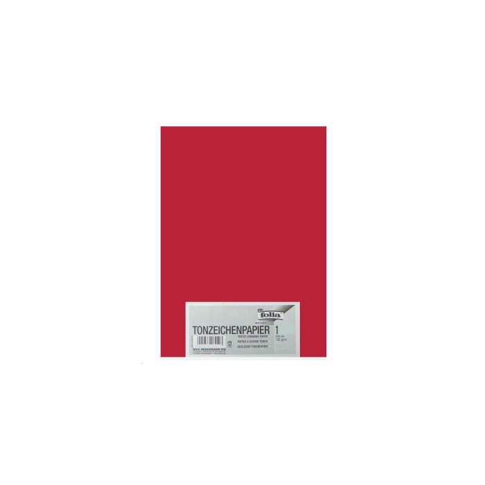 folia farebný výkres A4, 130 g / m2, 1 list - tehlovo červený