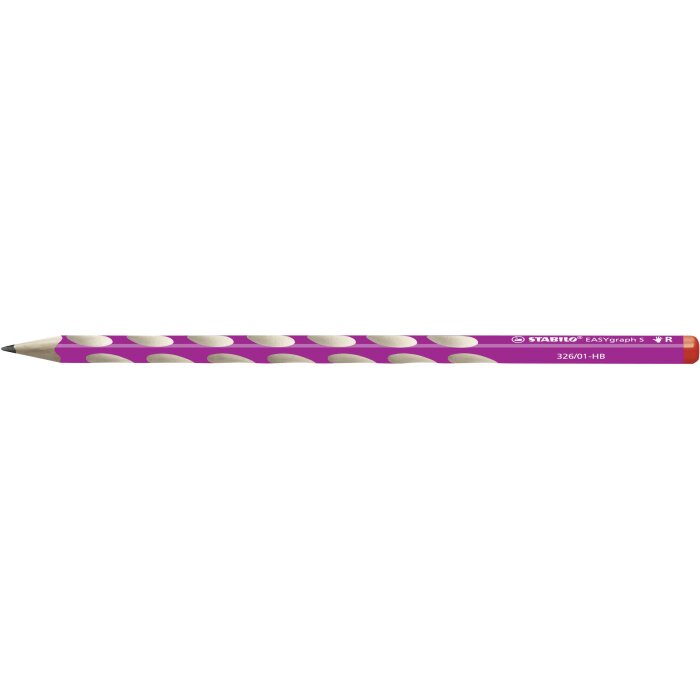 Schmaler Dreikant-Bleistift für Rechtshänder - STABILO EASYgraph S in pink - Härtegrad HB - Einzelstift