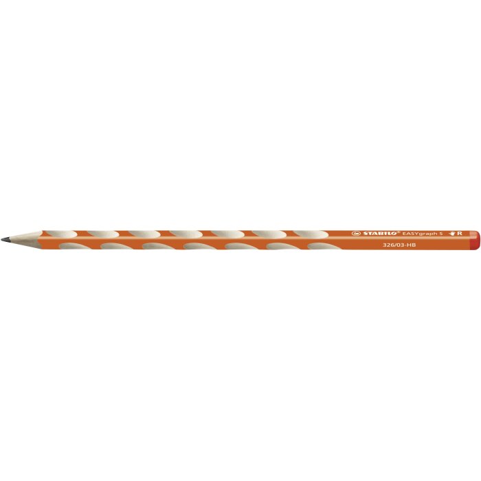STABILO EASYgraph S - ergonomická trojhranná ceruzka - tvrdosť HB - pre pravákov - samostatná v oranžovej farbe