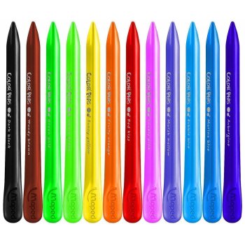 Maped Wachsmalststift COLORPEPS PlastiClean, 12er Etui