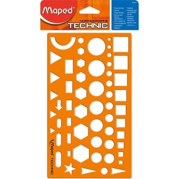 Maped Zeichenschablone NORMOGRAPHE TECHNIC, orange