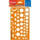 Maped® geometrická šablóna - NORMOGRAPHE TECHNIC - oranžová
