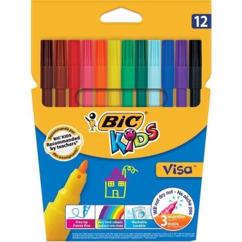BIC KIDS fixky Visa, 12 ks v krabičke