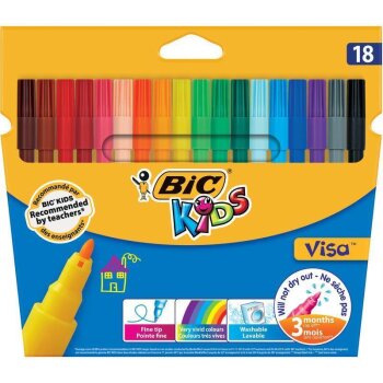 BIC KIDS fixky Visa, 18 ks v krabičke