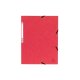 EXACOMPTA 3-chlopňový obal na dokumenty s gumičkou A4 - červený