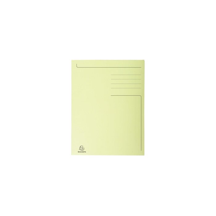 EXACOMPTA 3-chlopňový kartónový obal na dokumenty, A4 - pastelovožltý
