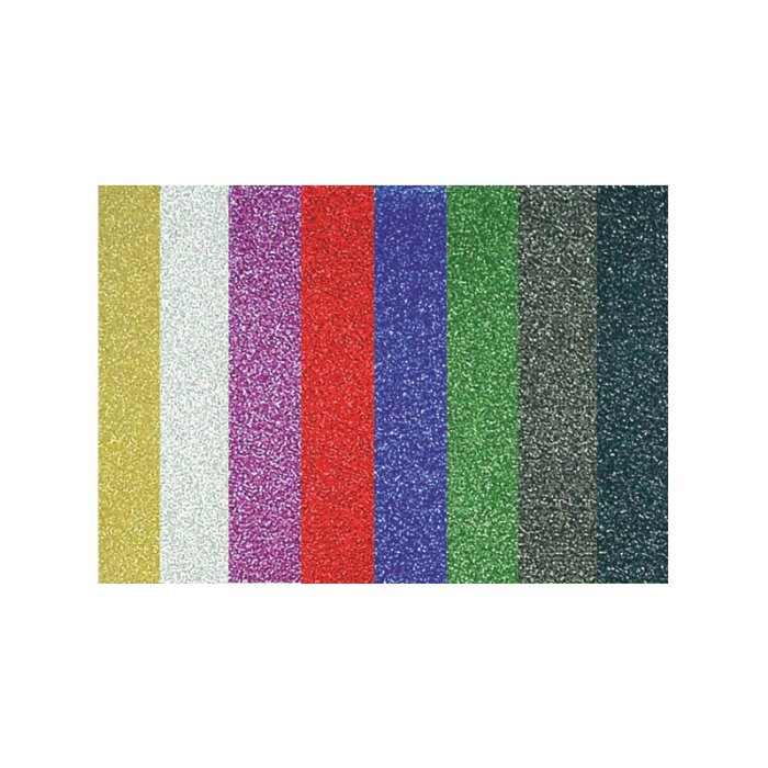 ARGO samolepiaci trblietavý papier A4150g/m2, 10ks - 8 rôznych farieb