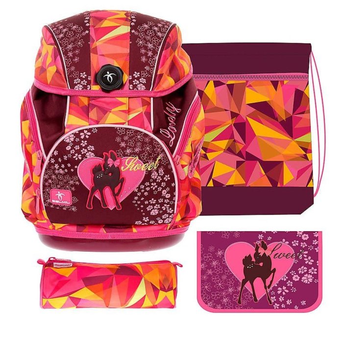 JOLLY Belmil Školská taška Easy Pack "Sweet Dreams" 4-dielna súprava