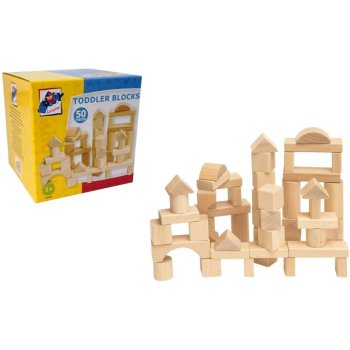 Let´s Play Stavebnica drevené kocky - 50 ks