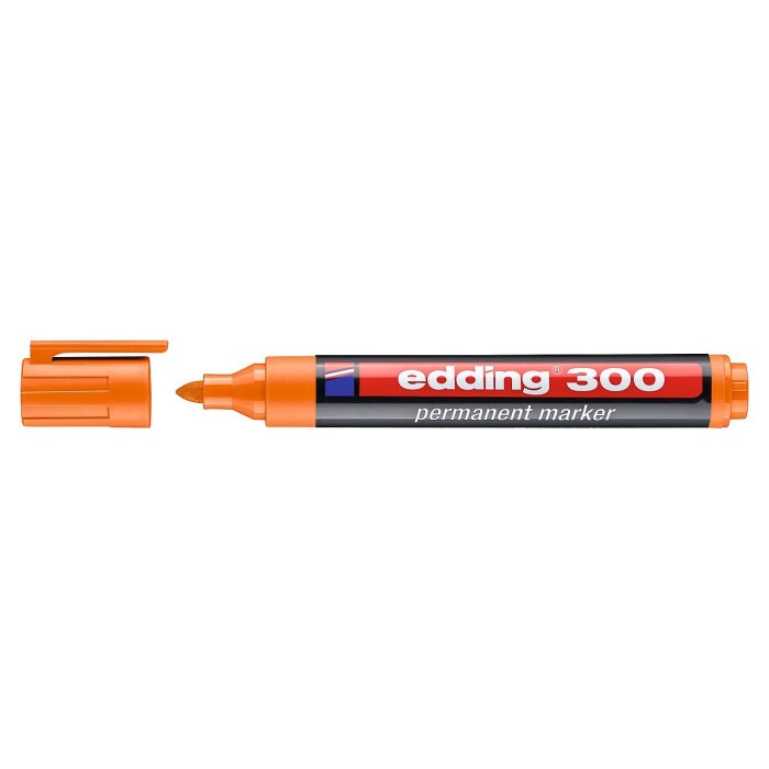 edding 300 permanentný popisovač - oranžový