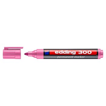 edding 300 permanentný popisovač - ružovkastý