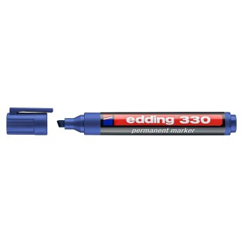 edding 330 permanentný popisovač - modrý